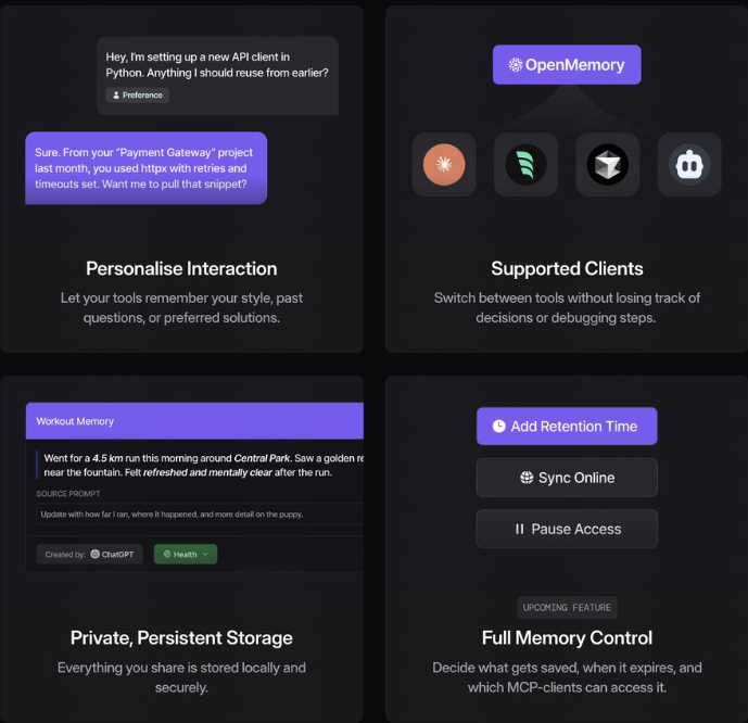 OpenMemory MCP推出 本地存储跨工具共享AI记忆 优化工作流效率