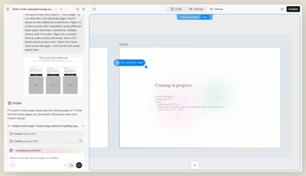 Trickle发布Magic Canvas：全球首款生成式AI画布赋能多场景零代码应用开发