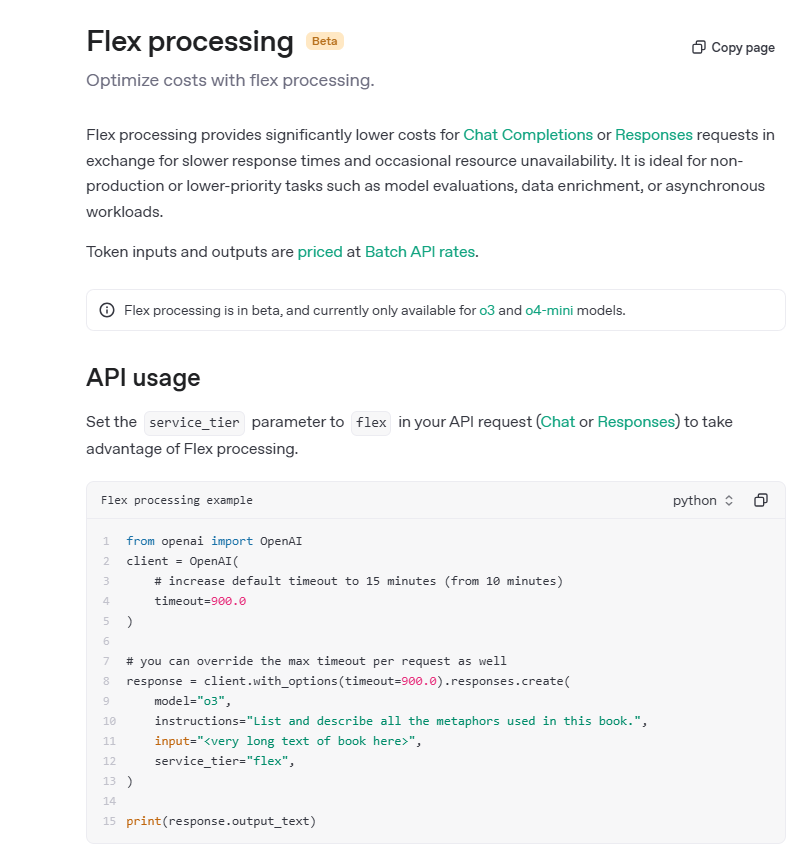 OpenAI发布Flex处理API 以低成本策略应对AI市场竞争