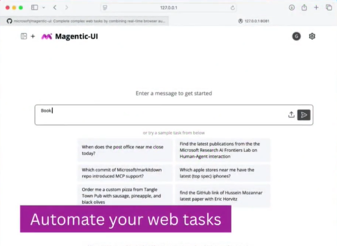 微软Build大会推出开源Magentic-UI 以人为中心的智能网页代理系统