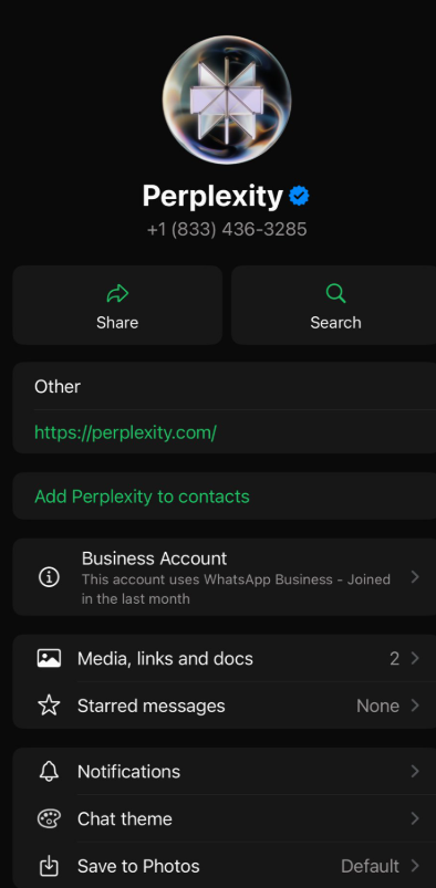 Perplexity AI正式集成WhatsApp 推出实时搜索与原生图像生成核心功能