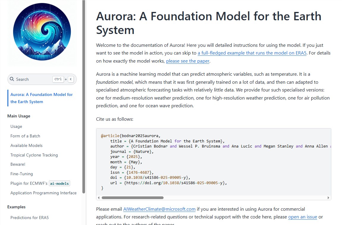 微软开源Aurora AI气象模型 结合深度学习多领域表现优异支持开发者创新