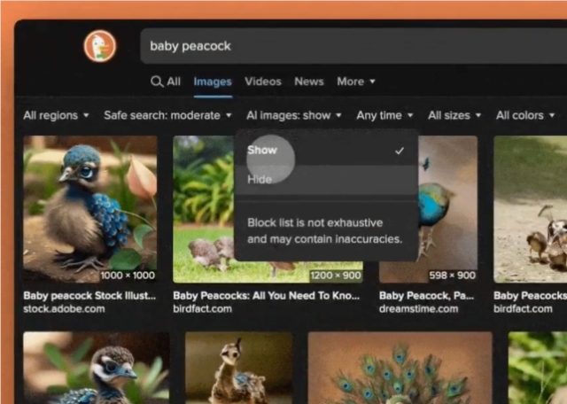 DuckDuckGo推出AI生成图片过滤功能 提升用户搜索体验