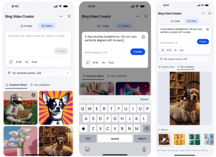 微软推出Bing Video Creator 可通过文字提示免费生成短视频面向必应用户