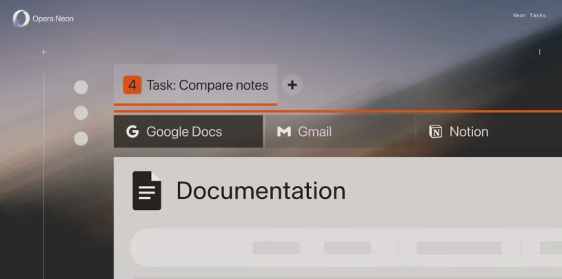 Opera Neon重大更新：1分钟研究+双模型+Do智能体，Docs集成月费19.99美元