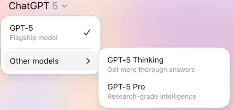 OpenAI升级ChatGPT告别旧版本 全面迈向GPT-5时代并明确用户权限