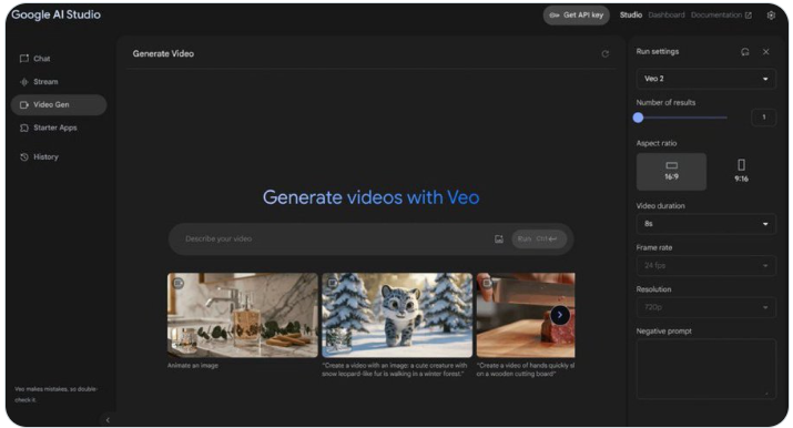 Google Veo2登陆AI Studio开放免费试用 推动AI视频创作普及

（注：标题共28字，涵盖核心事件及行业影响，符合简洁精准要求）