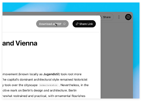 OpenAI新增ChatGPT深度研究报告一键PDF导出功能赋能企业