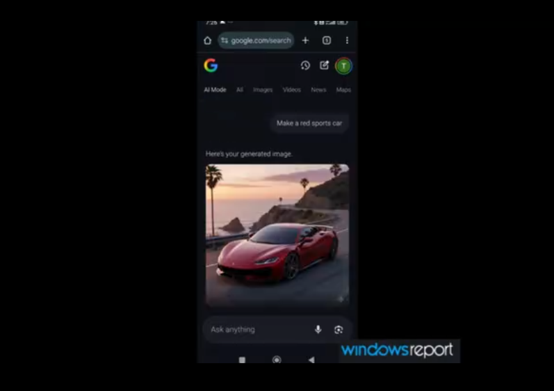 谷歌安卓Chrome Canary上线Nano Banana AI图像生成功能原页面生成带SynthID水印