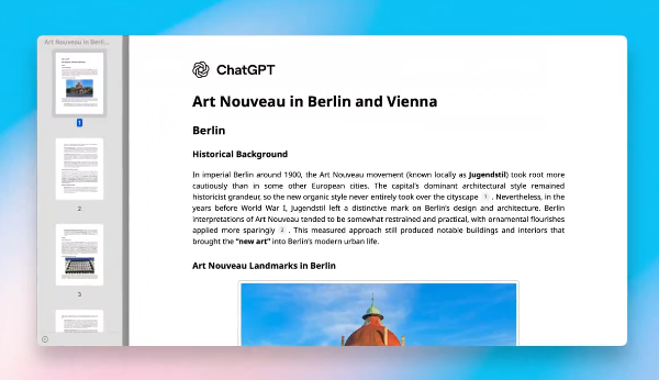 ChatGPT Deep Research PDF导出功能正式上线 强化企业适配与文档效率提升