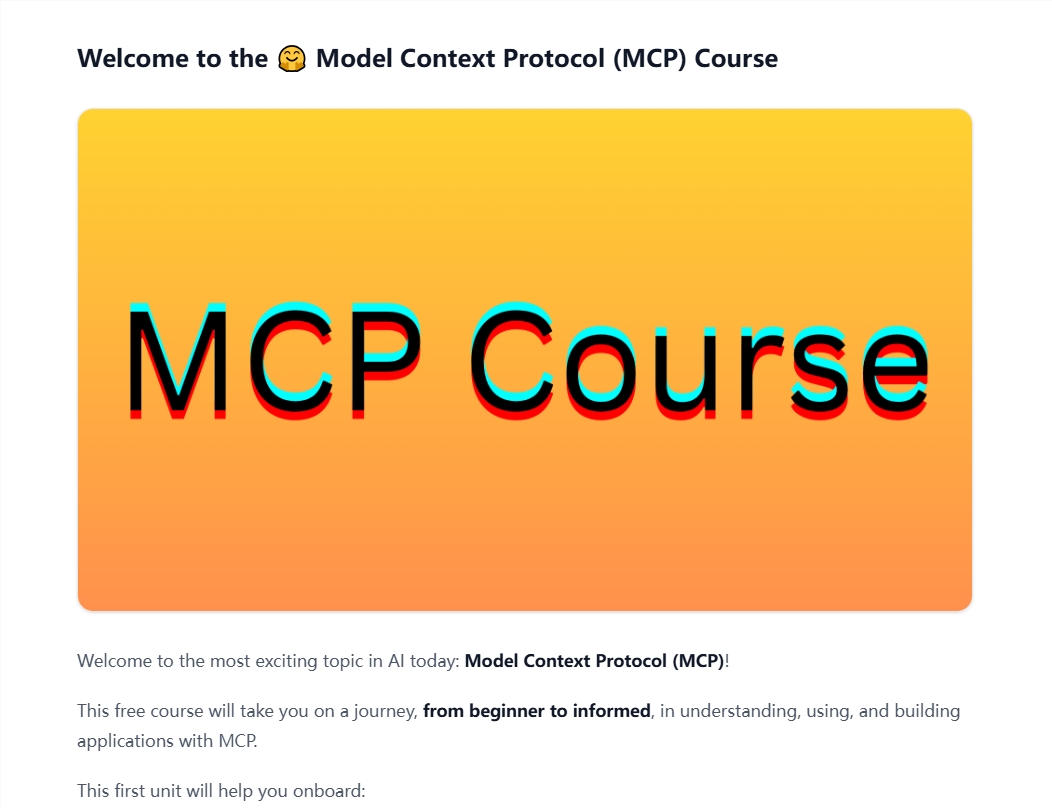 Hugging Face免费MCP课程：助开发者快速掌握AI代理交互核心技术