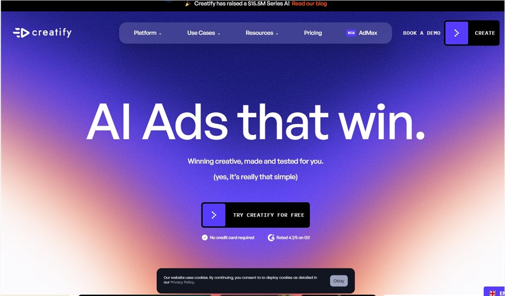 Creatify获1550万A轮融资 推AdMax AI广告代理