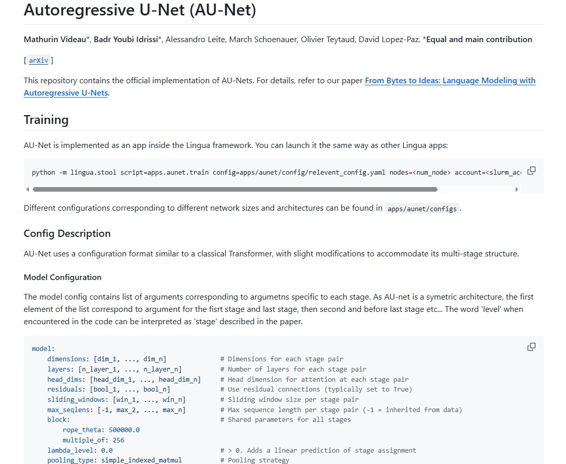 MetaのAU-Net：動的バイト組合せによるLLMテキスト処理の革新的アーキテクチャ