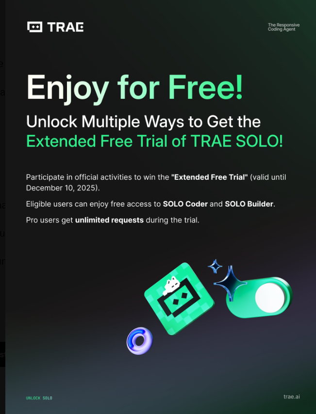 字节跳动TRAE SOLO模式中国版正式全量免费开放 开启端到端软件交付体验