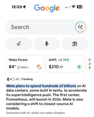 谷歌Discover新增AI摘要功能 出版商担忧流量下滑影响网站收入