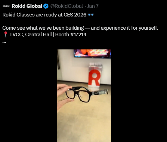 Rokid Style无屏AI眼镜轻盈开放生态 299美元加速智能眼镜大众化