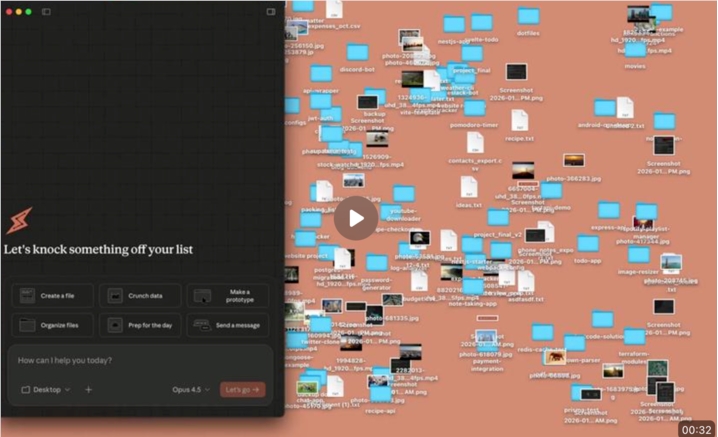 Claude Cowork：AI自主生成的桌面助手 颠覆办公方式亦存安全隐患
