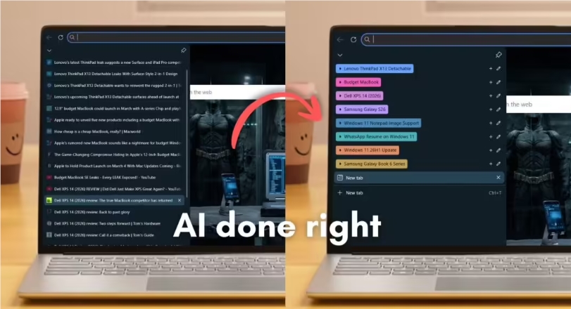Edge浏览器AI标签页整理：极速分类智能命名，大幅提升生产力