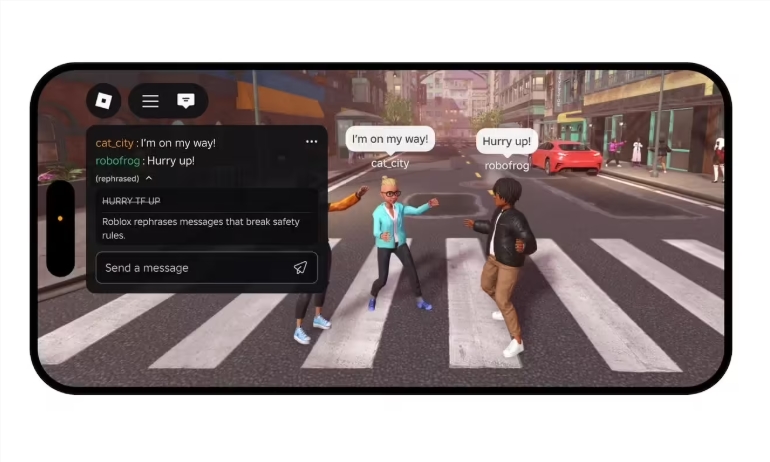 Roblox上线AI聊天净化功能替代屏蔽优化体验降低误判率应对监管压力