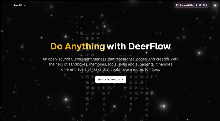 字节跳动开源DeerFlow2.0 获GitHub 44k星 成适合中国的智能体框架