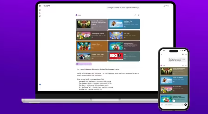 Tubi接入ChatGPT成全球首家视频服务商 对话找片解用户选片焦虑