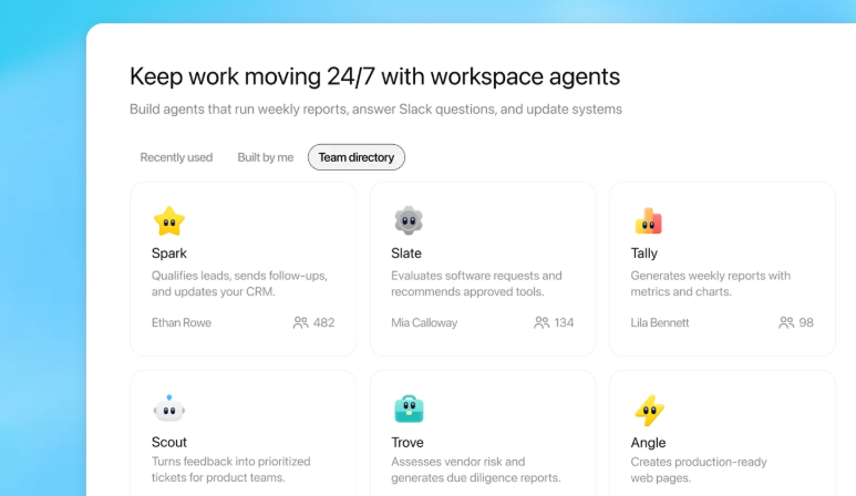 OpenAI推出Workspace Agents 变身团队协作的虚拟员工处理复杂任务