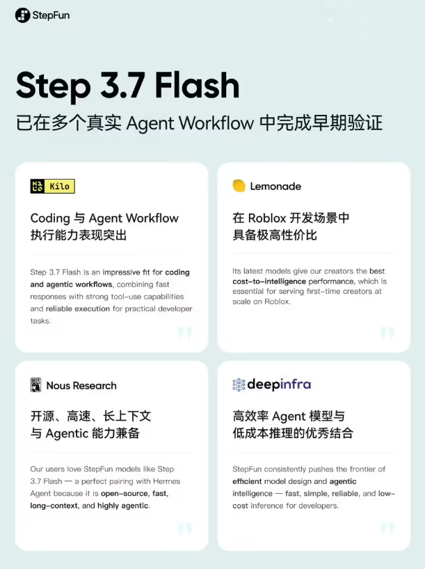 阶跃星辰发布开源Step3.7 Flash模型 高效助力智能体多模态生产化落地