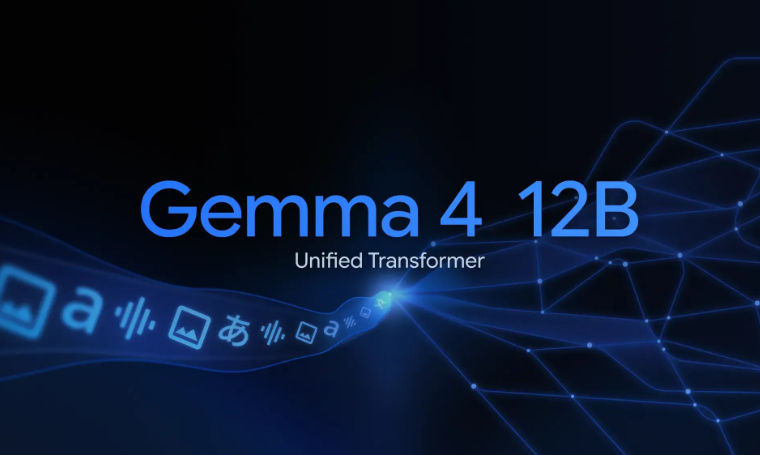 Gemma4 12B无编码器多模态模型：低资源可运行 开源获开发者热捧