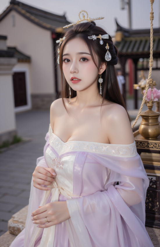 云裳拂玉肌，步摇映春色，一梦入唐宫