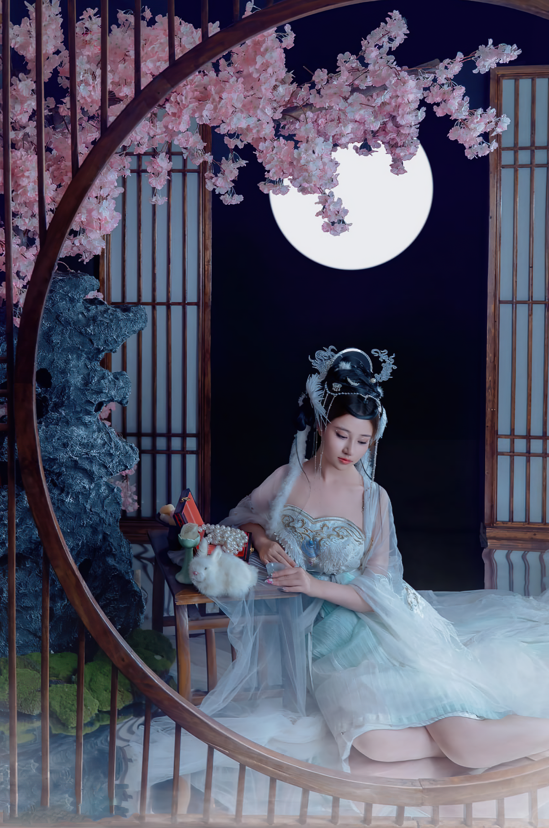 月华凝雪,玉兔伴影,仙姿入梦来 月华凝雪,玉兔伴影,仙姿入梦来