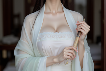 素衣如雪，鬓插花影，一瞬入画江南