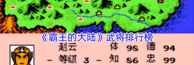 霸王的大陆武将实力大揭秘：究竟该如何进行排名
